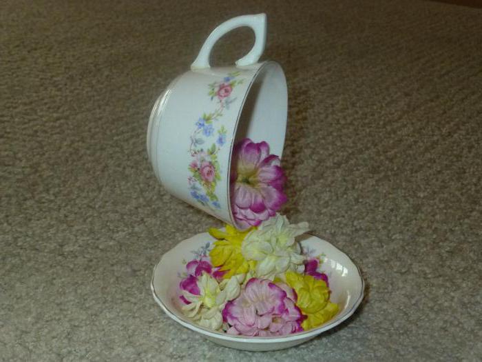 Топиарий парящая чашка с цветами