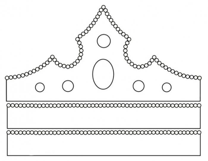 шаблон короны для принцессы