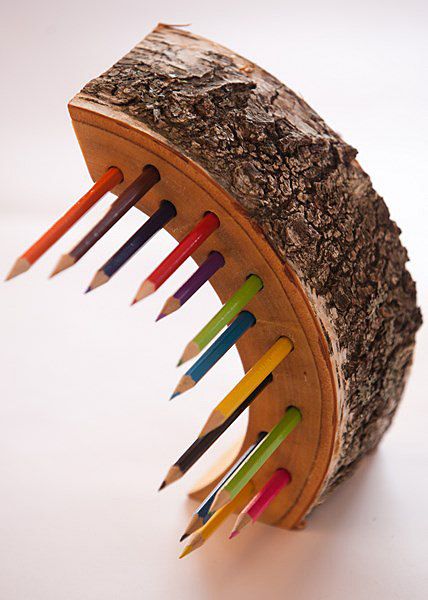поделки из дерева для карандашей