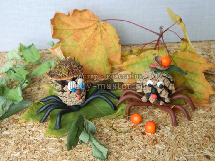 Осенняя поделка паук