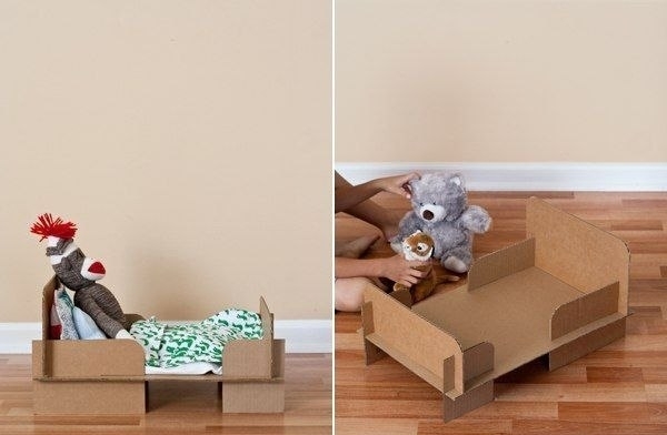 Кровать для куклы из коробки: как сделать?