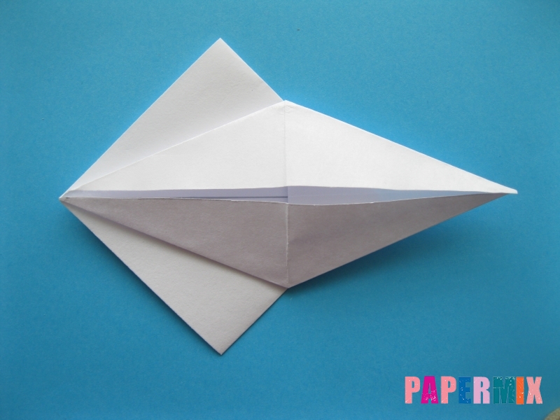 Как сделать акулу из бумаги (оригами) поэтапно - шаг 10