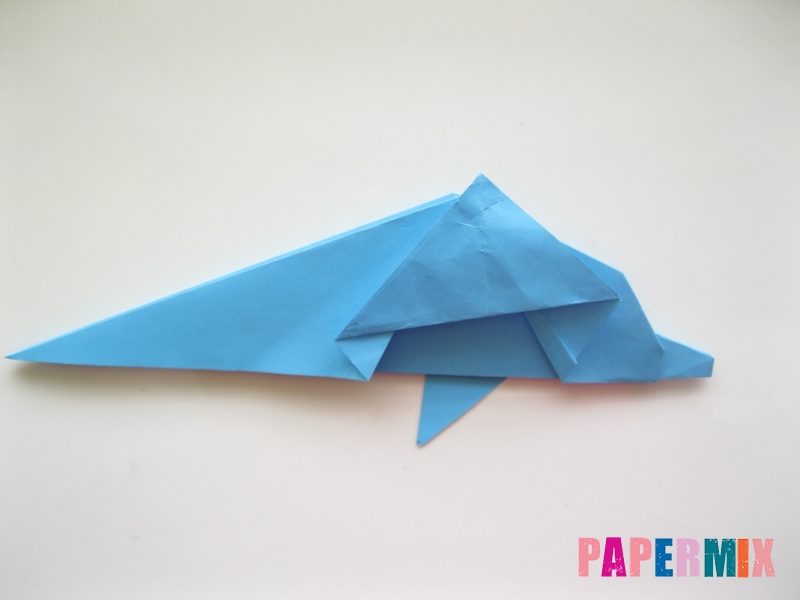 Как сделать дельфина из бумаги поэтапно - шаг 15