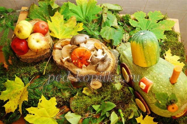 Осенние поделки из овощей. Паровозик 