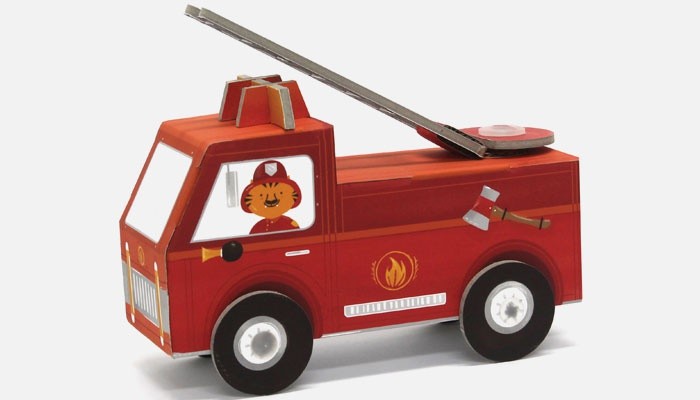 Бумажная пожарная машина