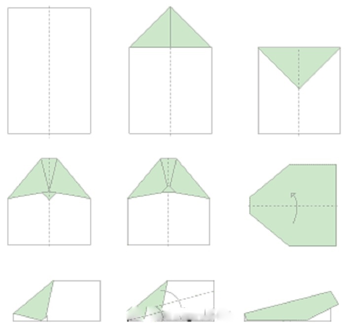 Схема самолета оригами