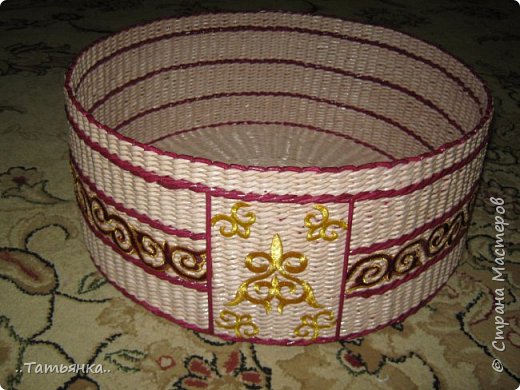 Хочу поделиться своим плетением юрты. Очень здорова пойдёт для оформления подарка ко дню свадьбы. фото 23