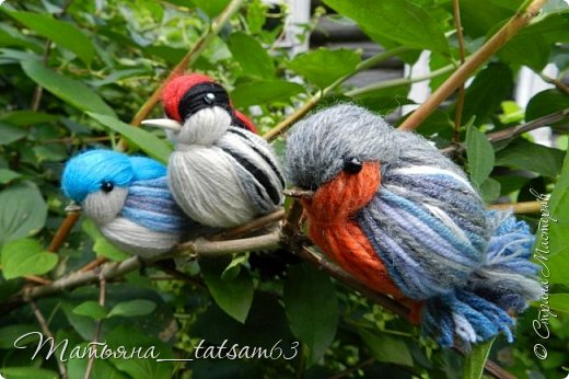 Птички из шерсти, наравне с цветами – мое любимое рукоделие. 
Милости прошу посмотреть на мою стайку птичек. фото 54
