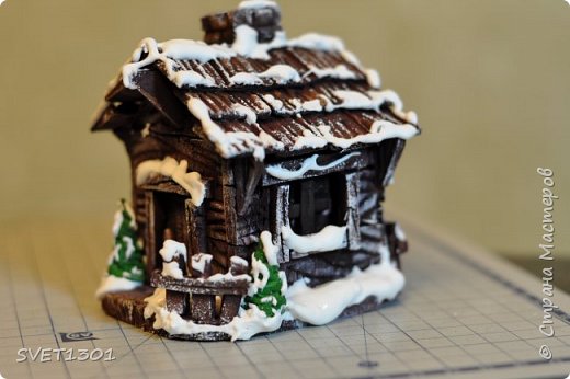 Вот такой зимний домик для интерьерной композиции я предлагаю вам сделать. фото 1