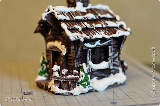 Вот такой зимний домик для интерьерной композиции я предлагаю вам сделать. фото 25