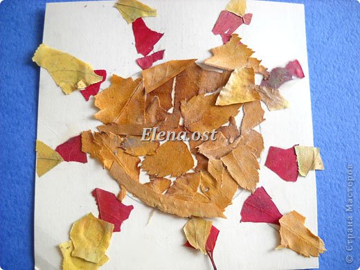 Осень, словно волшебница, разукрасила листву сказочными красками. Попадаешь в лес, словно в терем расписной. Займемся сбором красивых осенних листиков. 
Листья подсушим под прессом. 
   фото 13