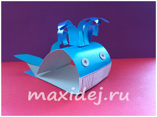 объемный кит из бумаги