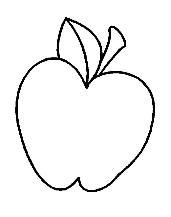 Раскраска яблоко для самых маленьких