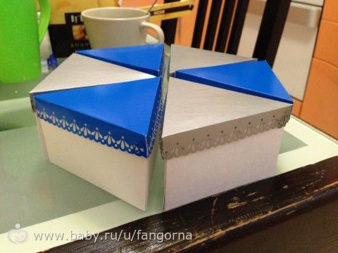 Мастер класс по созданию тортика из картона с сюрпризами.