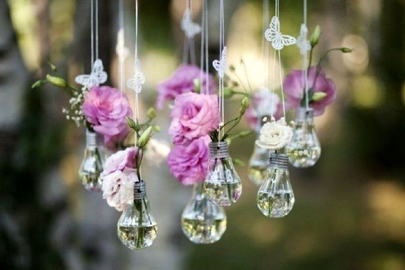 подвесные вазы из лампочек накаливания