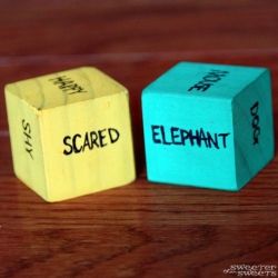 Dice with emotions & animals-kids have to act out. A great rainy day game for the kids!: 