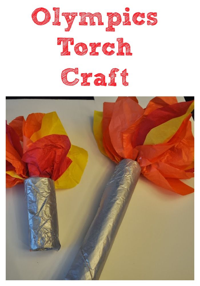 Simple and Easy Olympics Torch Crafts for Kids #Olympics #KidsCrafts