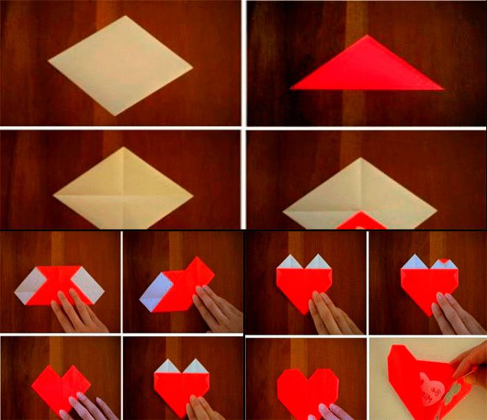 конверт в форме сердца из бумаги мастер-класс