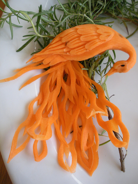 украшения из моркови своими руками жар-птица