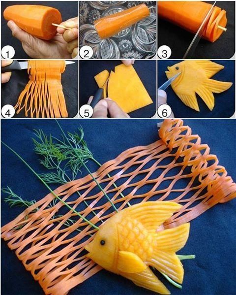 украшения из моркови своими руками рыба мастер-класс