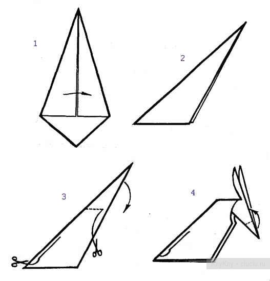 Ослик- поделка оригами для детей 