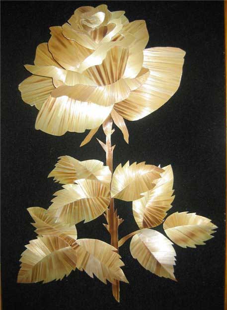 Поделки из соломы - цветок
