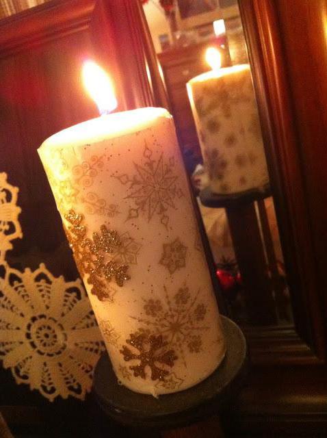 новогодний декор свечей своими руками 