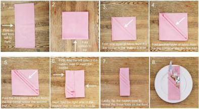 оригами из салфеток на стол фото
