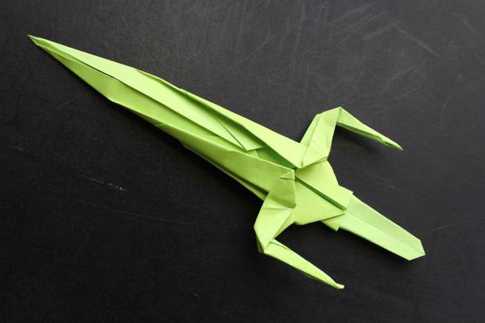 оригами меч из бумаги