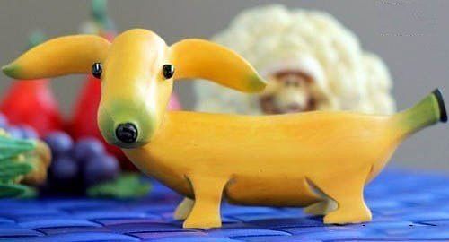 Как сделать собаку из банана 