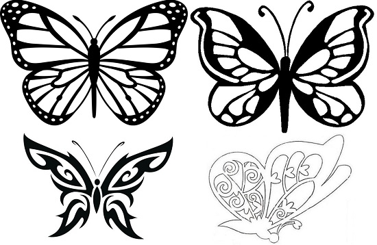 Бабочки из бумаги на стену своими руками: шаблоны