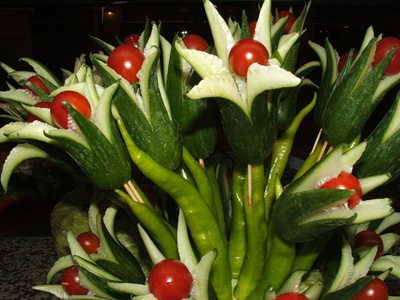 Цветы из овощей