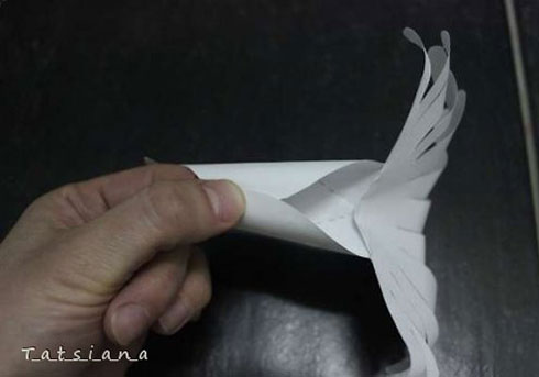 Белые голуби из бумаги