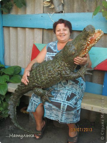 Садовый крокодил своими руками