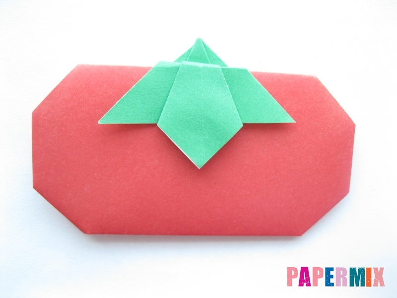 Как сделать помидор из бумаги (оригами) своими руками - шаг 15