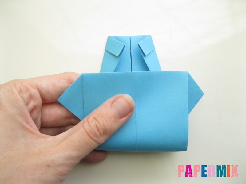 Как сделать рубашка с галстуком из бумаги (оригами) - шаг 18