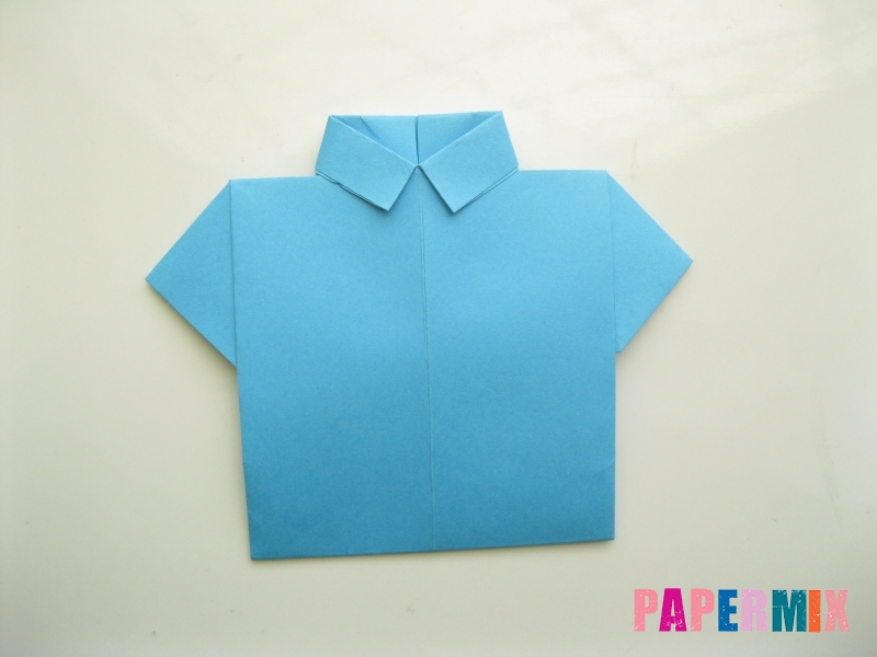 Как сделать рубашка с галстуком из бумаги (оригами) - шаг 19