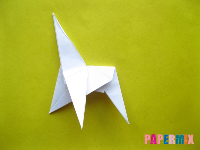 Как сделать зебру из бумаги (оригами) поэтапно - шаг 13
