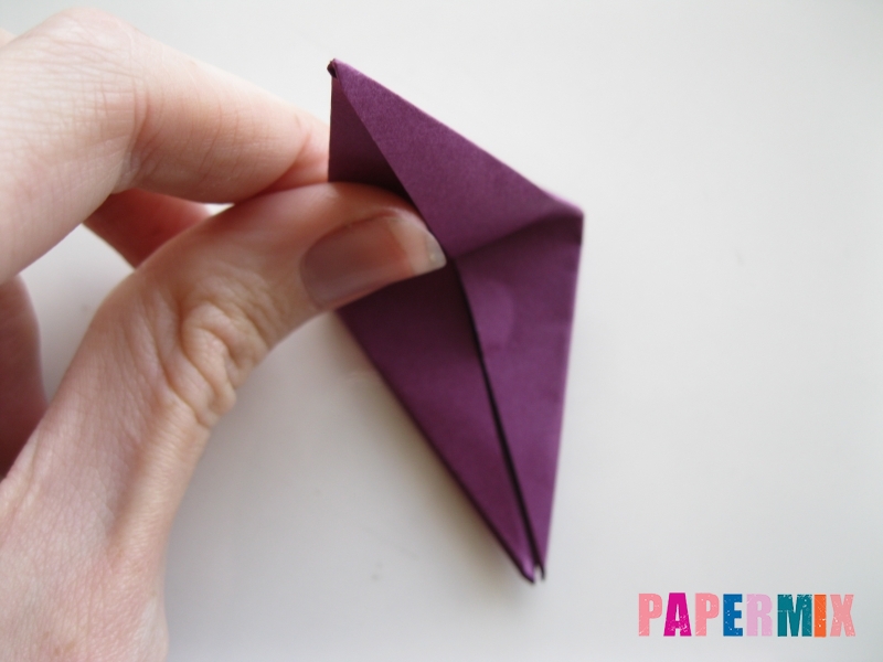 Как сделать журавлика из бумаги пошаговая инструкция - шаг 6