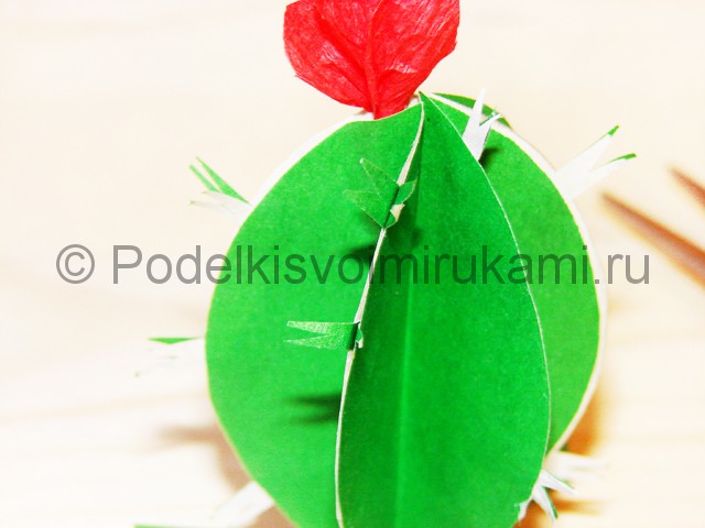 Изготовление кактуса из бумаги - фото 23.