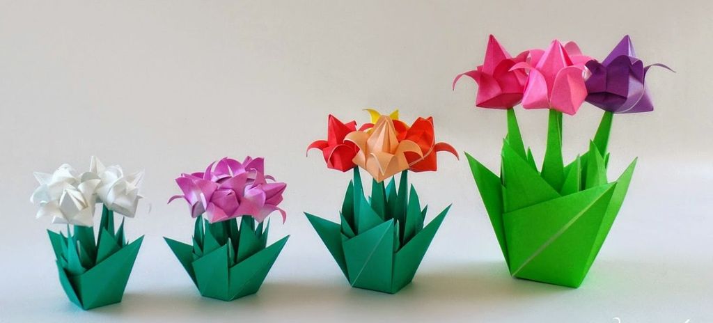 Красивые тюльпаны из бумаги своими руками