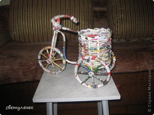 Поделка, изделие Плетение: Велосипед 
