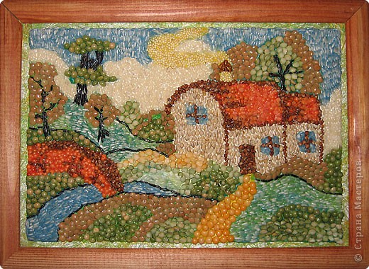 Картина панно рисунок Мозаика Осенняя 