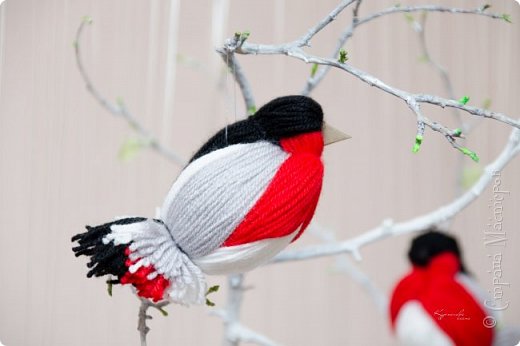 МК птичек в интернете уже много, но покажу свой вариант снегиря с белым брюшком. фото 1