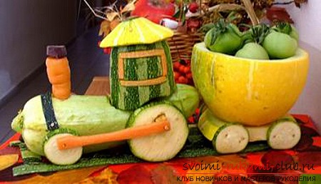 Осенние поделки из овощей и фруктов. Фото №11