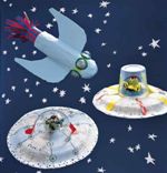Поделки ко Дню космонавтики (ракеты, летающие тарелки, шатлы и марсиане) в детском саду и школе