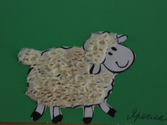 Детские поделки «Веселая овечка» Фото