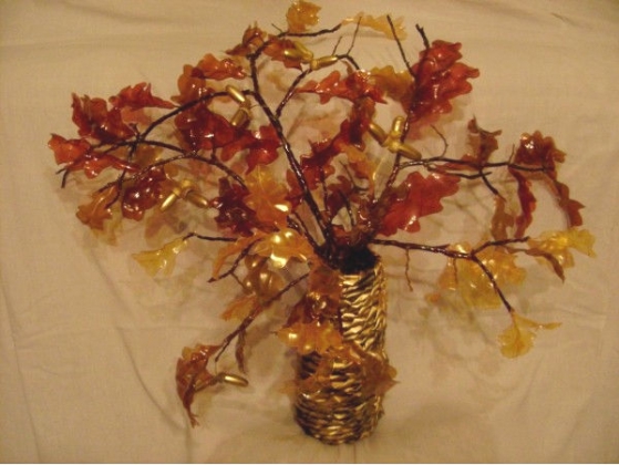 Осенняя рябинка (плетение из бисера 