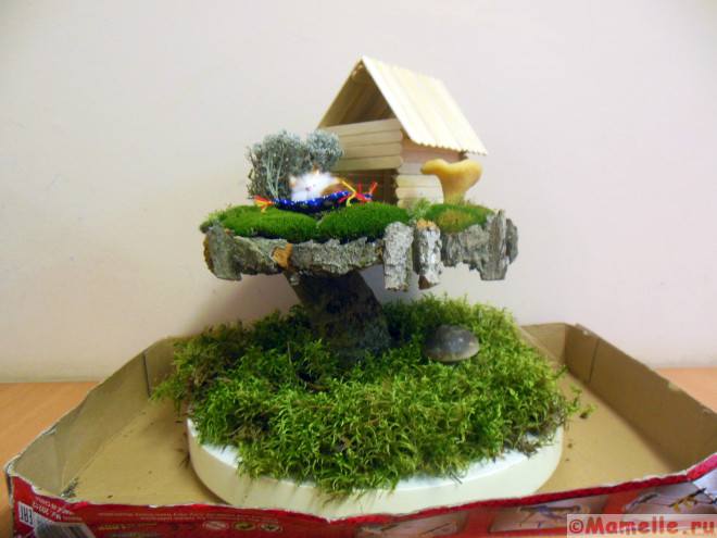 поделка домик на дереве фото