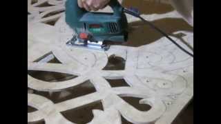 Вырезка из фанеры на потолок / carving of plywood on the ceiling